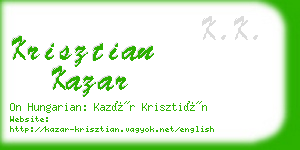 krisztian kazar business card